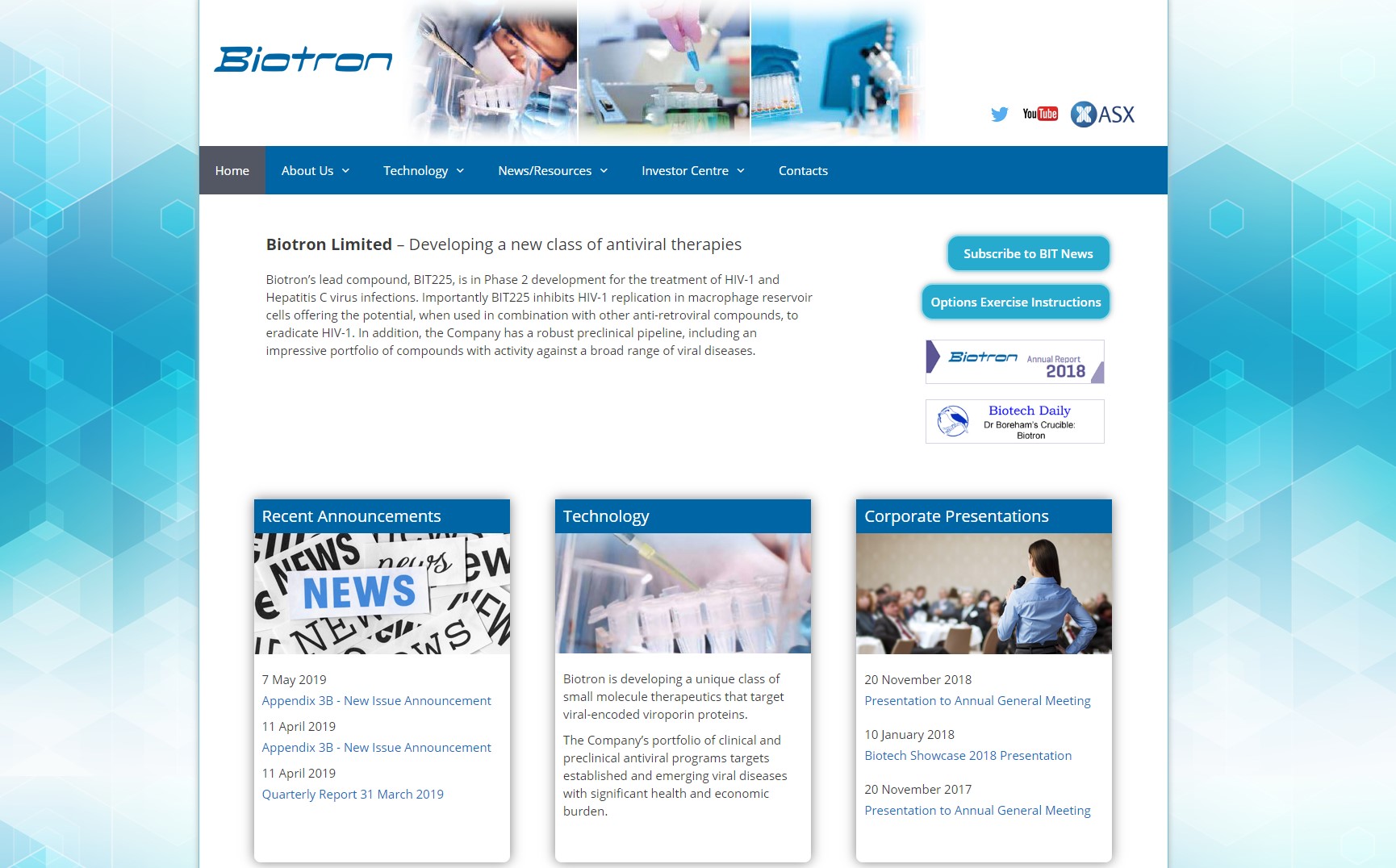 Biotron website